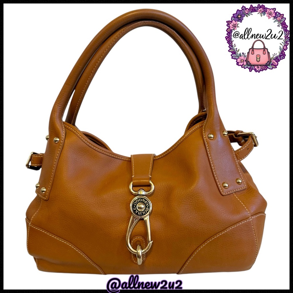 Dooney & Bourke Florentine Leather Small Logo Lock Satchel